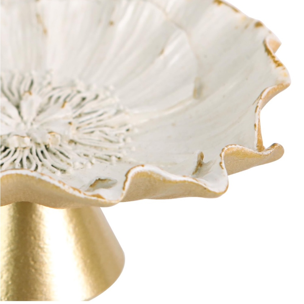 Elegant Gold and White Jewelry Dish - Picture 2 of 7
